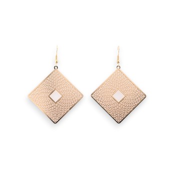 Boucle D'oreille tendance dorée légère forme losange
