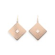 Boucle D'oreille tendance dorée légère forme losange