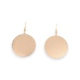 Boucle d'oreille dentelle métal dorée ronde