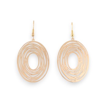 Boucles d'oreilles ovales dorées