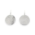 Boucles d'oreilles spirale argentée