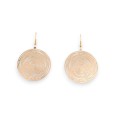 Boucles d'Oreilles Pendantes en Spirale Dorée