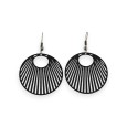 Boucles d'oreilles en métal noir design rayonnant