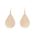 Boucles d'oreilles en métal doré motif dentelle