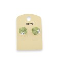 Boucles d'oreilles en métal vert Ikita