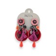 Boucles d'oreilles clip en métal multicolores de chez Ikita
