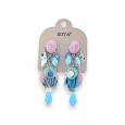 Boucles d'oreilles clip en métal multicolores de chez Ikita