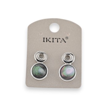 Boucles d'oreilles métal marque Ikita