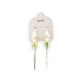 Boucles d'oreilles pendantes design chic métal argenté et doré marque Ikita