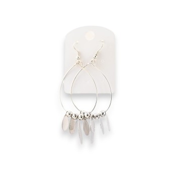 Boucles d'Oreilles Gouttes Argentées