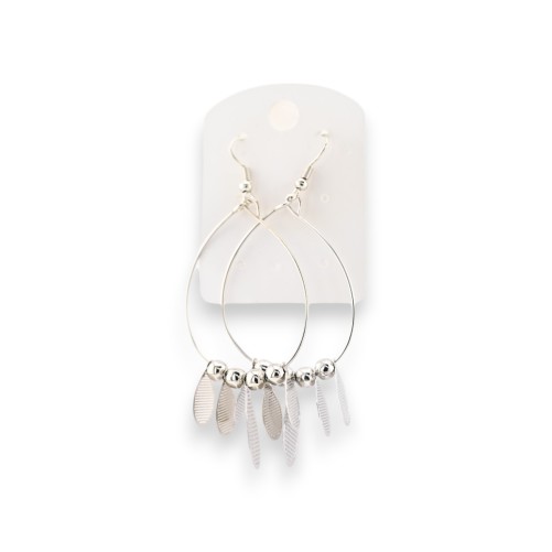 Boucles d'Oreilles Gouttes Argentées