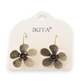 Boucles d'Oreilles Fleur Vintage doré vieilli Ikita