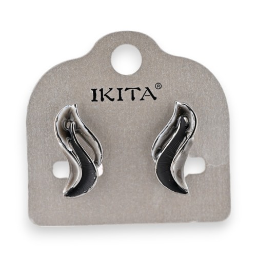 Boucles d'oreilles Ikita spirale argentée