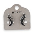 Boucles d'oreilles Ikita spirale argentée