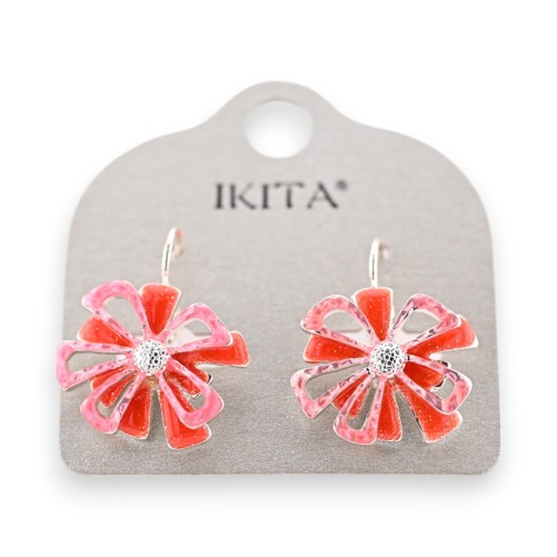 Boucles d'oreilles fleur orange de chez Ikita
