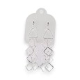 Boucles d'oreille cascade géométrique argentées