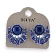 Boucles d'oreilles Ikita Éventail Bleu