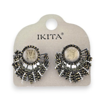 Boucles d'oreille Ikita métal argenté