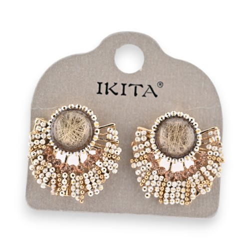 Boucles d'oreilles Ikita Soleil Doré