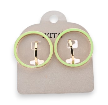 Boucles d'oreilles originales Ikita Vert d'Eau
