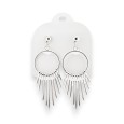 Boucles d'oreilles pendantes en métal argenté