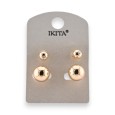 Boucles d'oreilles boules dorées Ikita