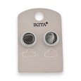 Boucles d'oreilles Ikita nacre argentées