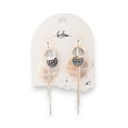Boucles d'oreilles bohèmes nacre et argenté de chez Bohm