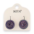 Boucles d'oreilles Ikita violines à strass