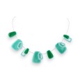 Collier argenté Turquoise vert de chez Ikita
