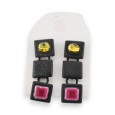 Boucles d'oreilles géométriques carrés de chez Ikita