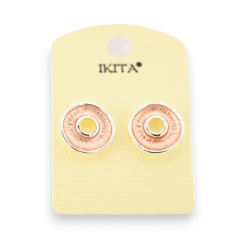 Boucles d'oreilles Cercle Saumon de chez Ikita