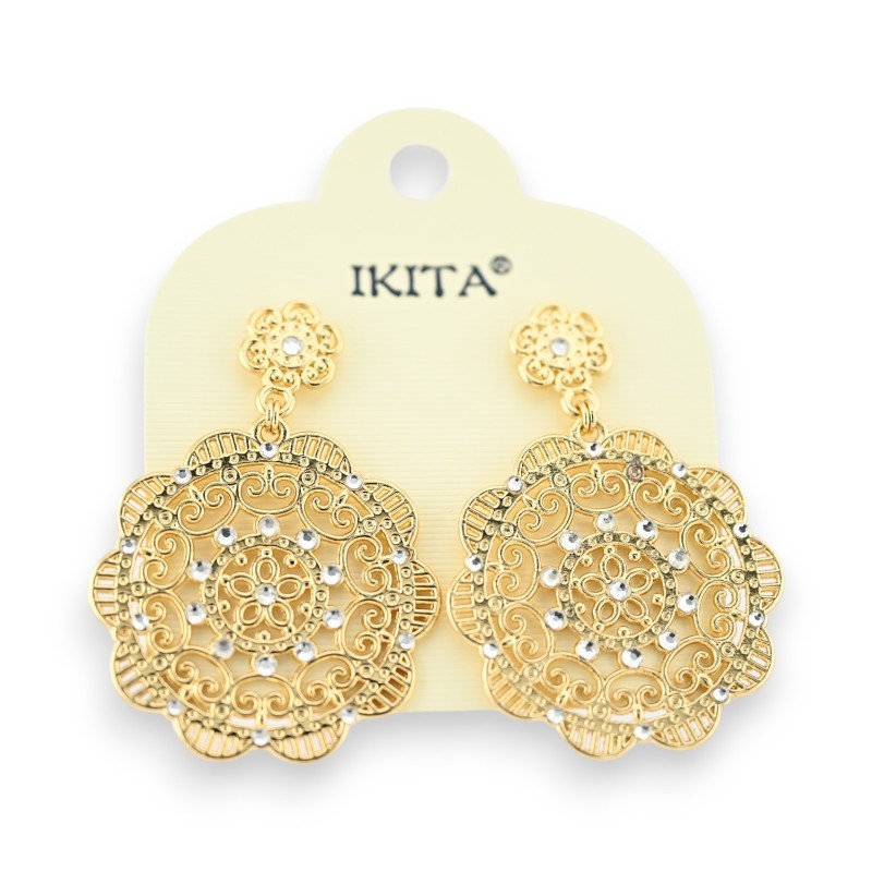 Boucles d'oreilles orientales dorées de chez Ikita