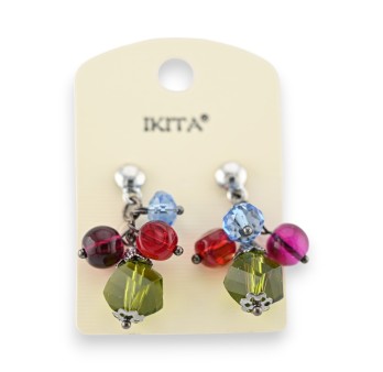 Boucles d'oreilles grappe multicolore de chez Ikita