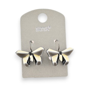 Boucles d'oreilles papillon noir et blanc de chez Ikita