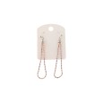 Boucles d'oreilles pendantes perles roses fines