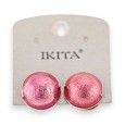 Boucles d'oreilles perles roses originales de chez Ikita
