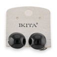 Boucles d'Oreilles Perles Noires Brillantes Ikita
