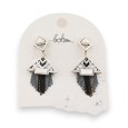 Boucles d'oreilles bohèmes argentées de chez Bohm