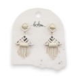 Boucles d'oreilles bohèmes argentées de chez BOHM