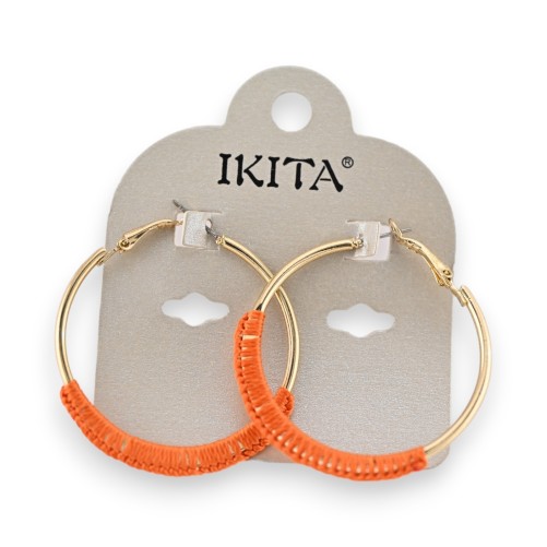 Boucles d'oreilles créoles Ikita orange
