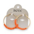 Boucles d'oreilles créoles Ikita orange