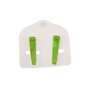 Boucles d'oreilles Ikita vert anis