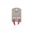 Boucles d'oreilles plumes métal rouge de chez Ikita