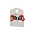 Boucles d'oreilles géométriques Ikita noir et orange