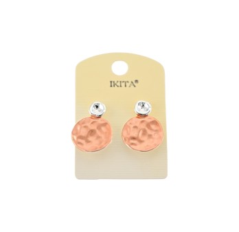 Boucles d'oreilles métal bicolores de chez Ikita