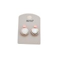 Boucles d'oreilles Ikita nacre rose cuivré