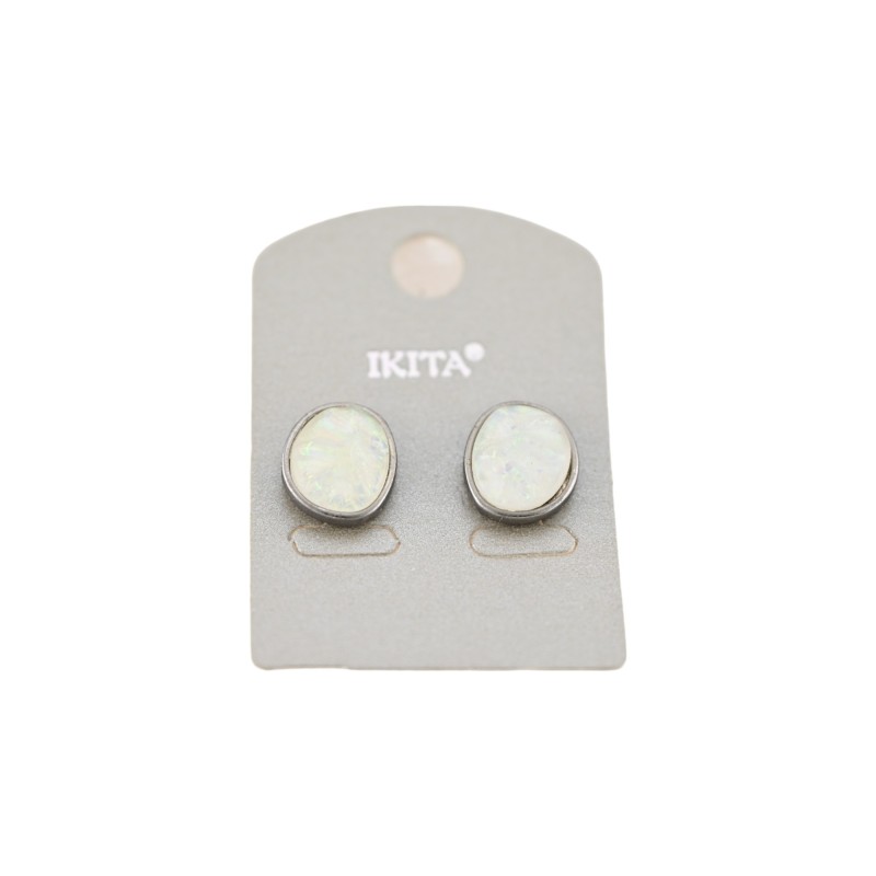 Boucles d'oreilles imitation Nacre relief de chez Ikita