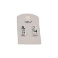 Boucles d'oreilles cubes argentées vieillis de chez Ikita