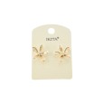 Boucles d'oreilles fleurs dorées nacrées de chez Ikita